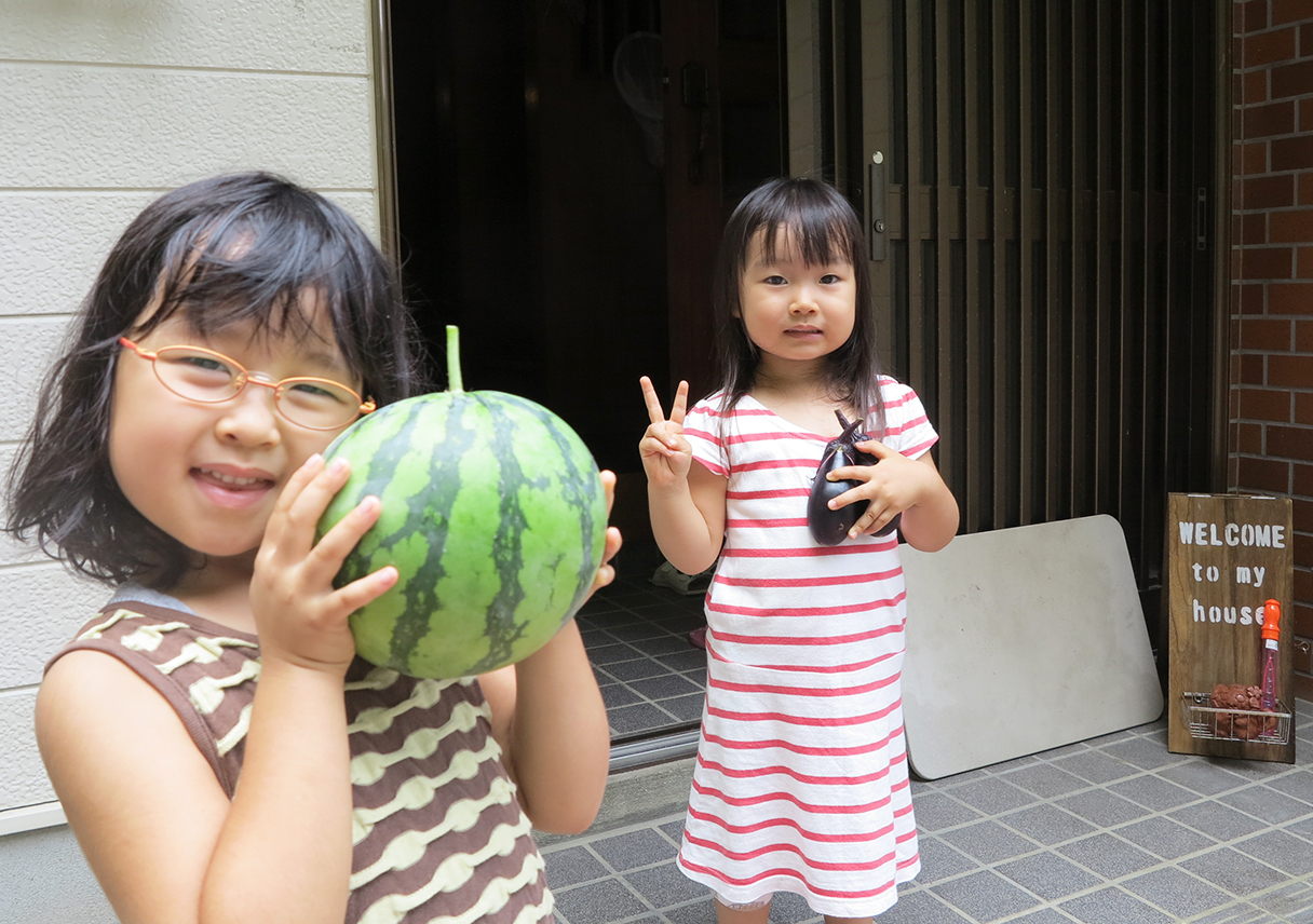 スイカを収穫。美味しくいただきましたー