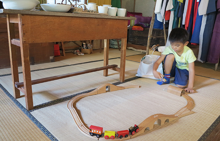 ソマノオトで遊ぶ長男