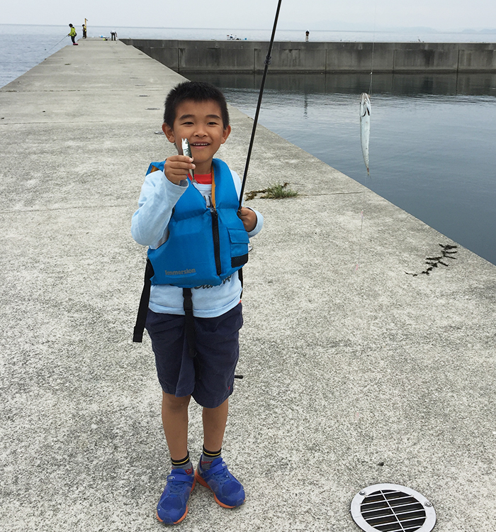 魚を釣った友晴