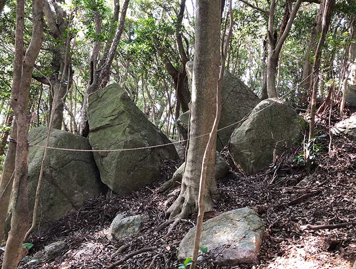 摩耶山鷲峰寺の裏の石