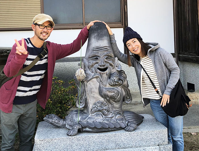 長林寺で記念撮影