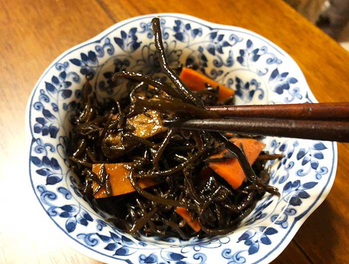 ゲストハウス花野のひじきで作った煮物