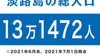 淡路島の総人口は、13万1472人