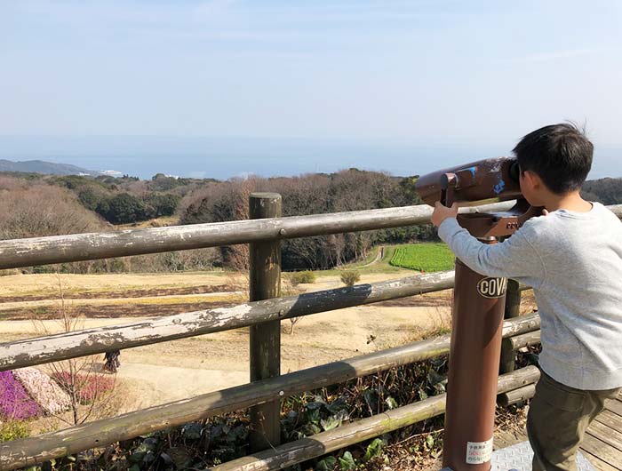 淡路島 あわじ花さじき 望遠鏡