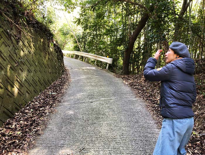 淡路島 御井の清水の水汲みルートの道中