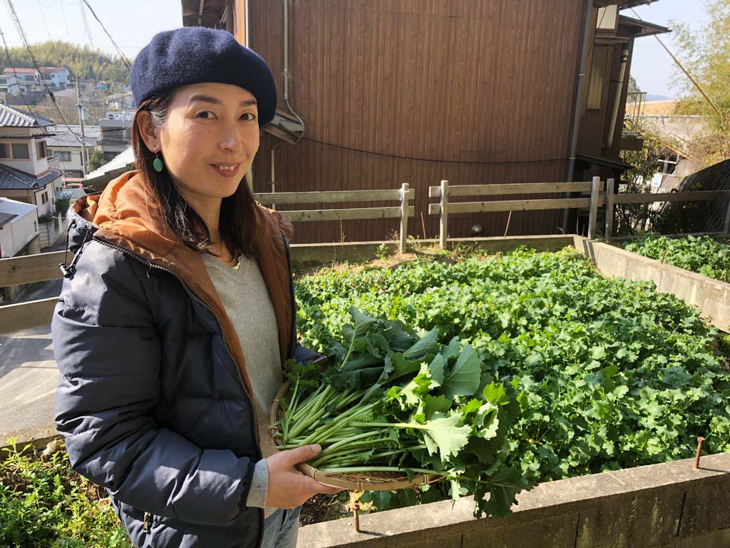 淡路島でくきたち菜を初収穫