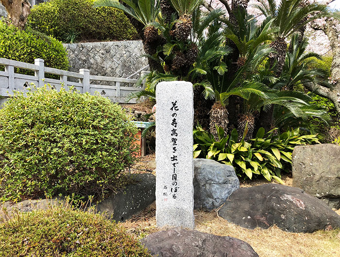 圓城寺の日本庭園「寿楽園」の句碑