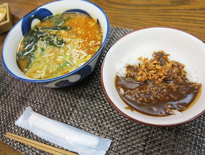 淡波家 味噌ラーメン ミニカレー丼