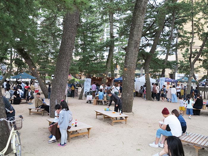 うみぞら映画祭2018の大浜海水浴場