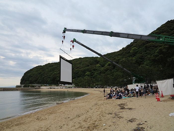 うみぞら映画祭2018の大浜海水浴場