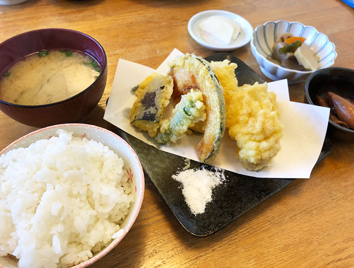 あさやま 鱧天ぷら定食