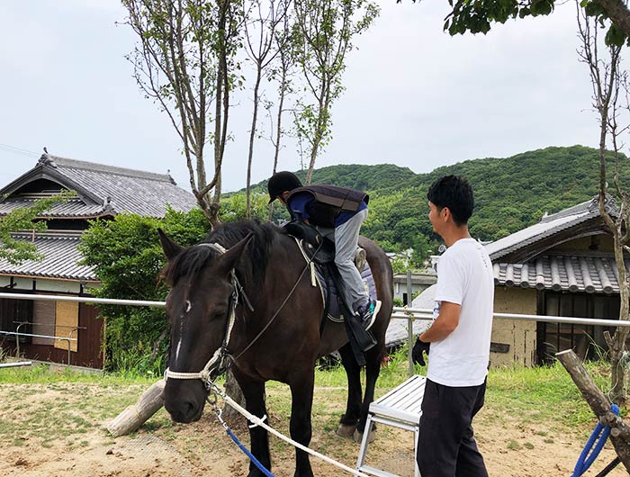 シェアホースアイランド 乗馬体験の様子