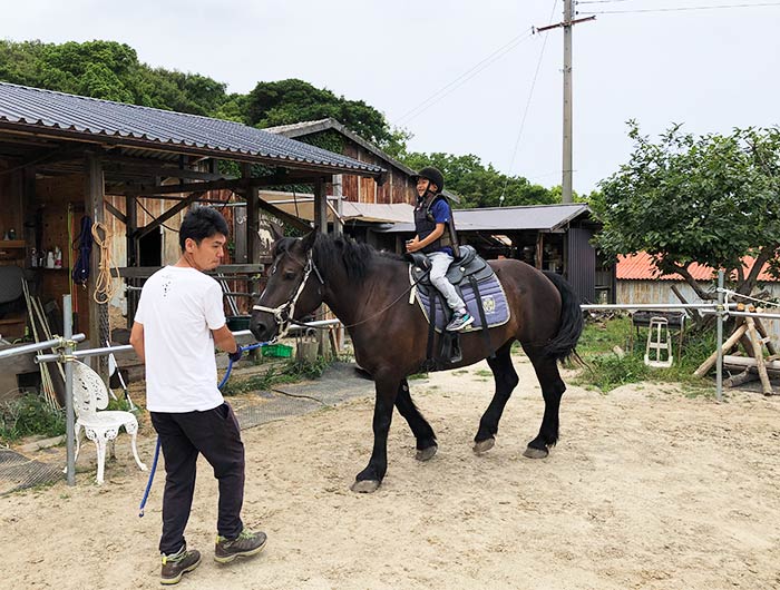 シェアホースアイランド 乗馬体験の様子