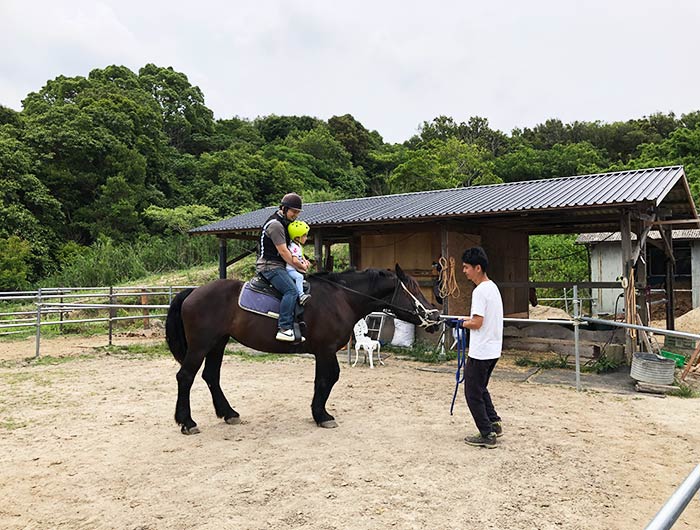 シェアホースアイランド 乗馬体験の様子