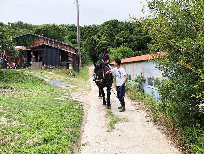 シェアホースアイランド 乗馬体験の様子