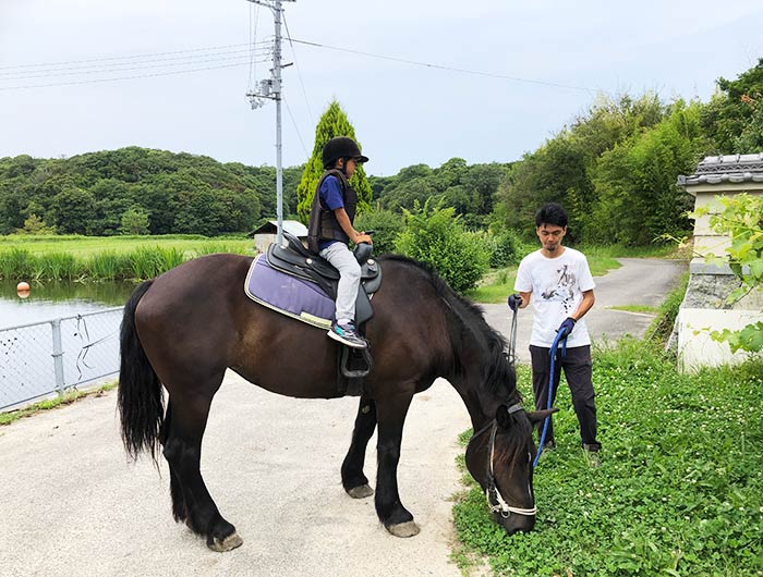 シェアホースアイランド 乗馬体験の様子