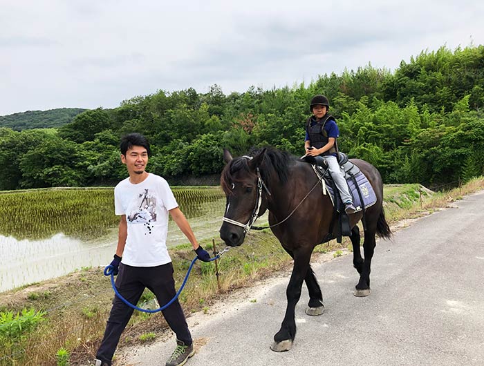 シェアホースアイランド 乗馬体験の様子