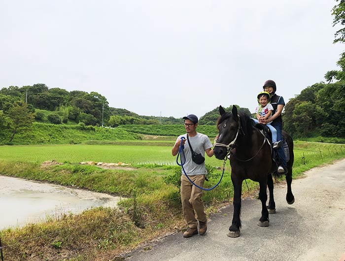 シェアホースアイランド 乗馬体験の様子