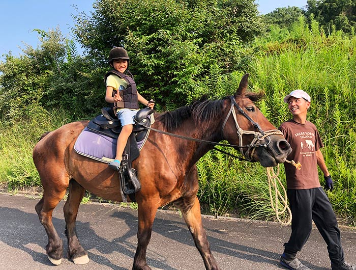 シェアホースアイランドで乗馬体験