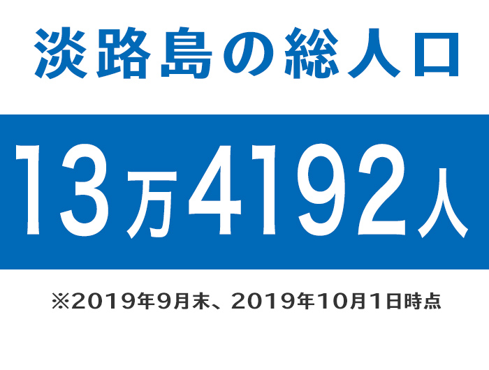 淡路島の総人口は、13万4192人