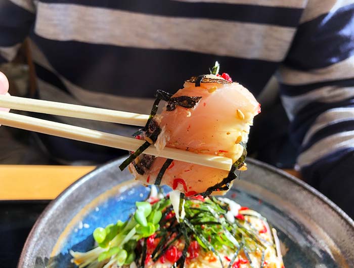 サワラ炙り山かけ丼