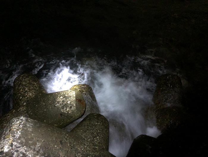 淡路島の夜の海