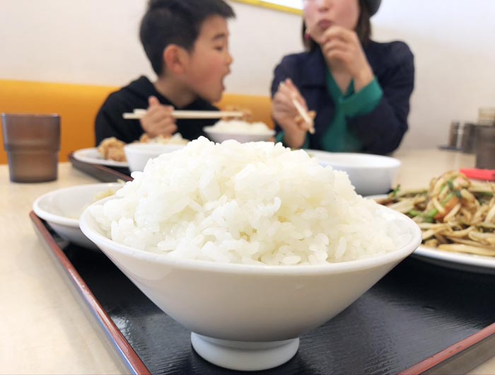 ご飯がてんこ盛り