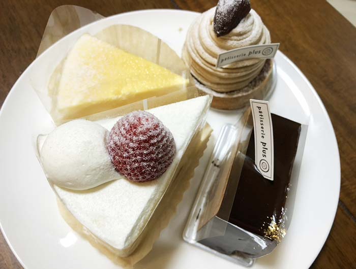 パティスリープリュスのケーキ