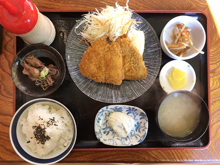 アジフライ定食