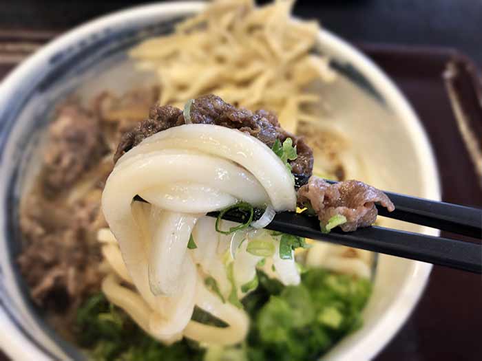 肉ぶっかけうどん