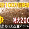 特大200g玉ねぎ生ハンバーグ