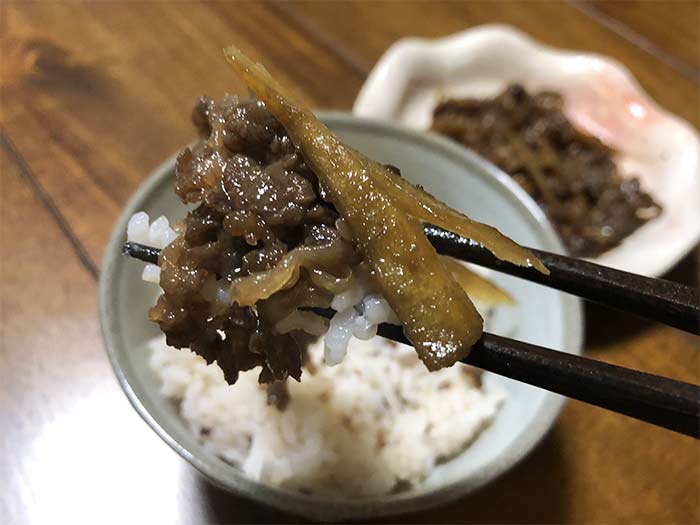 しぐれ煮でご飯