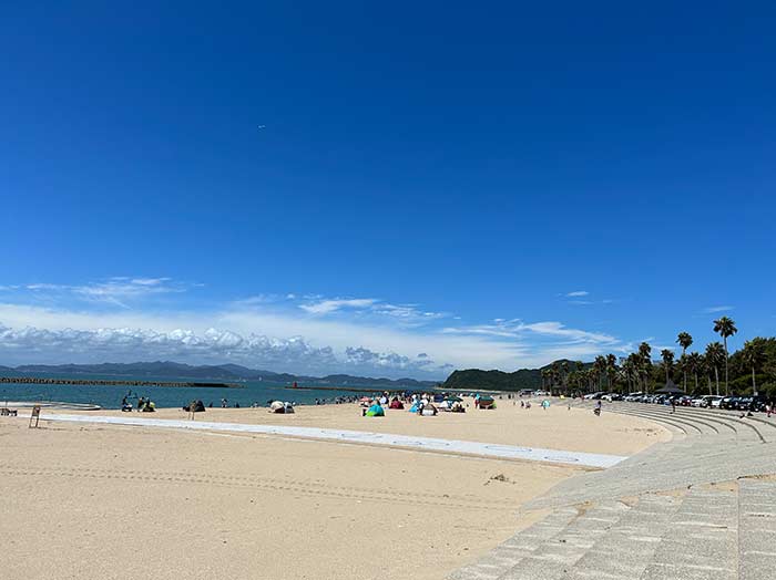 阿万海水浴場の様子