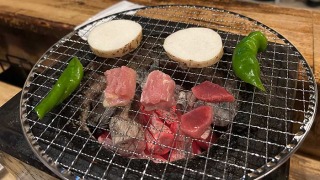 七輪で炙り焼き